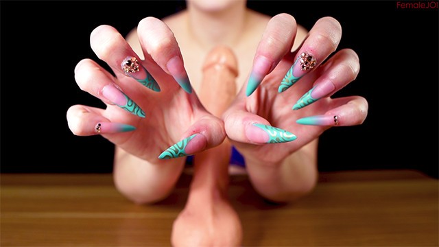 LONG NAILS JOI - STROKE IT FOR MY NAILS