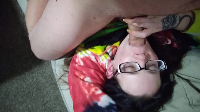 Daddy fat cock makes me gag from deep throating till he cums