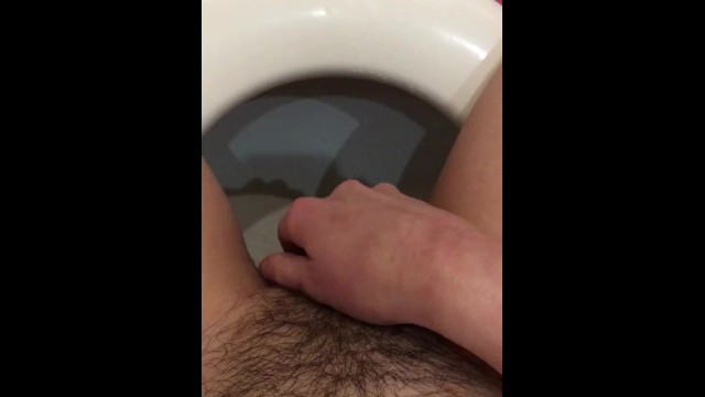 Wiping my wet pussy after peeing and lightly masturbate