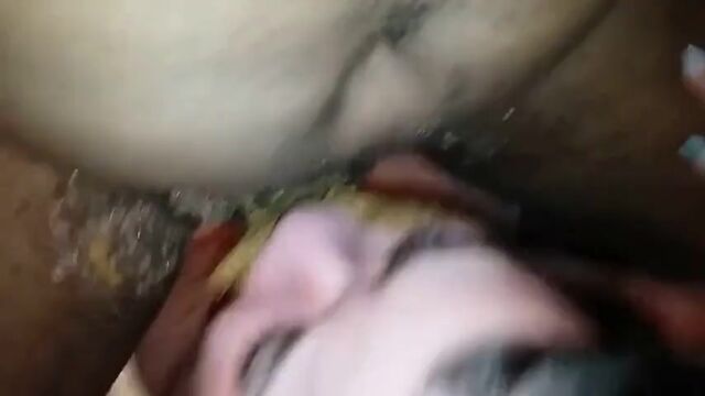 Man Shits in Babe's Mouth and Rough Fucks It