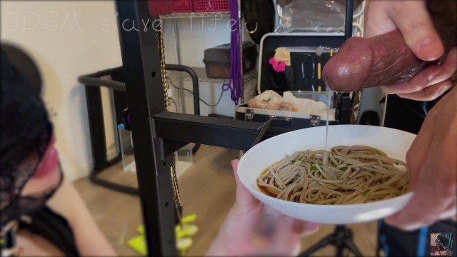 Blowjob ~ Eating semen-topped soba with delicious taste!