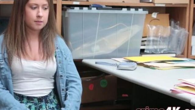 Thief Caught Brooke Bliss Fucking Office Cop Desk